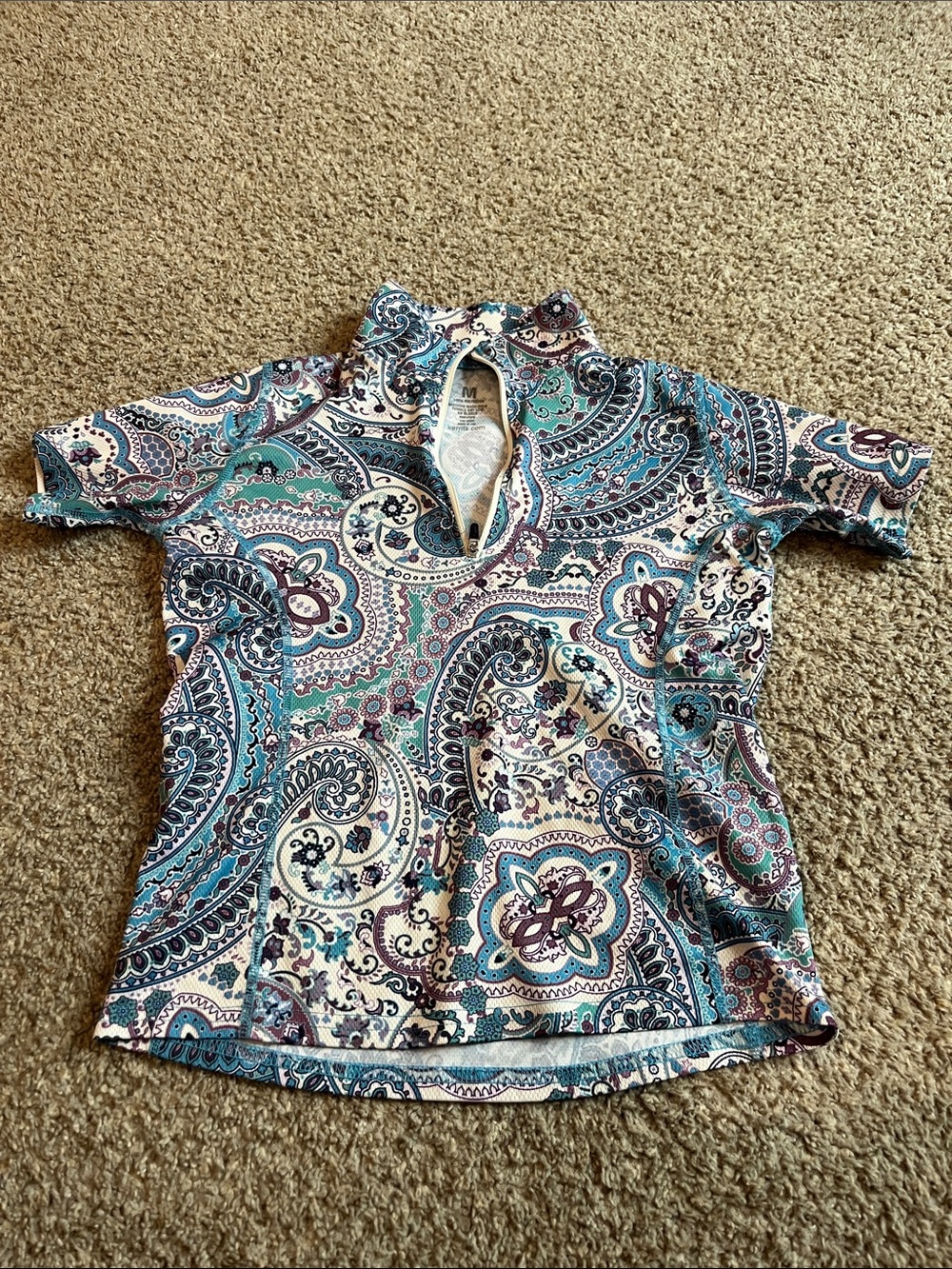 Kerrits Kids Paisley Blue and Purple Shirt